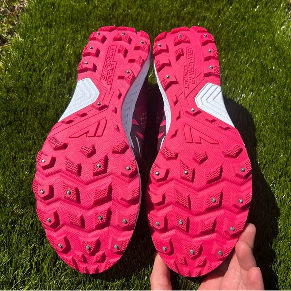VJ Ice Hero pink and white trail running shoes, size 8.5. - Picture 5 of 6